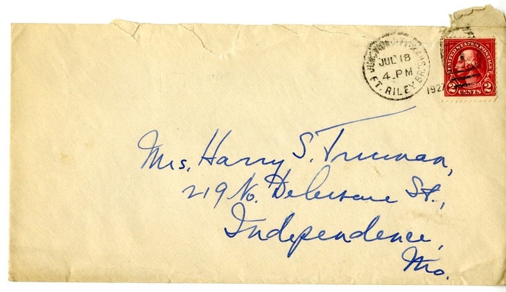 Letter from Harry S. Truman to Bess W. Truman