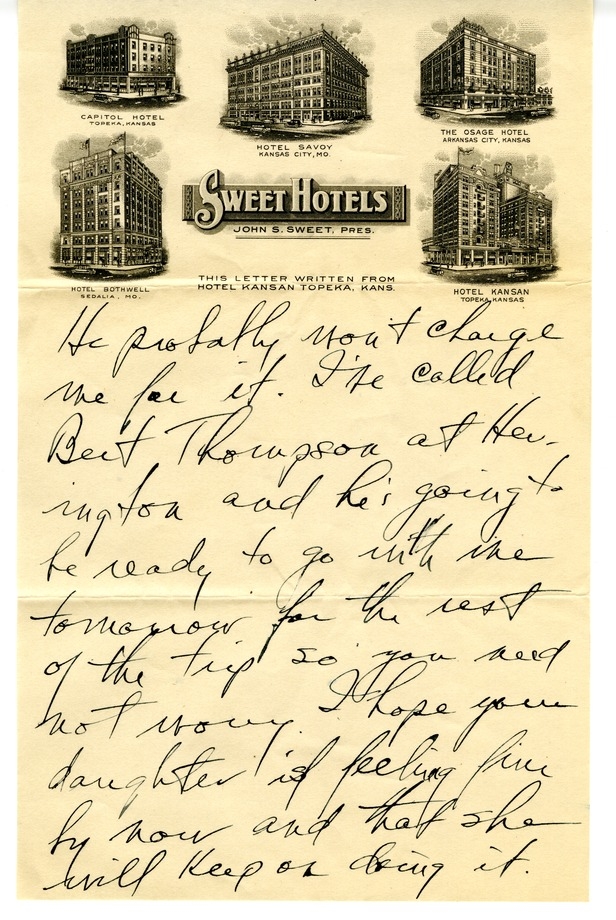 Letter from Harry S. Truman to Bess W. Truman