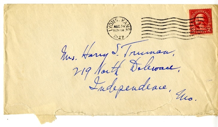 Letter from Harry S. Truman to Bess W. Truman