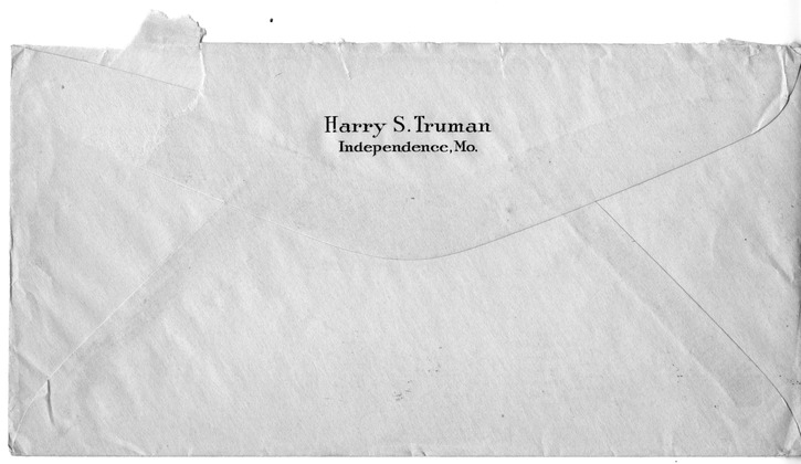 Letter from Harry S. Truman to Bess W. Truman