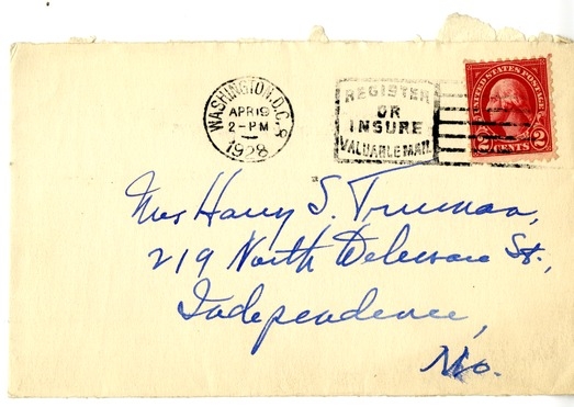 Letter from Harry S. Truman to Bess W. Truman