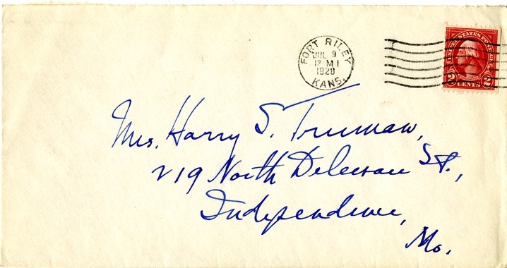 Letter from Harry S. Truman to Bess W. Truman