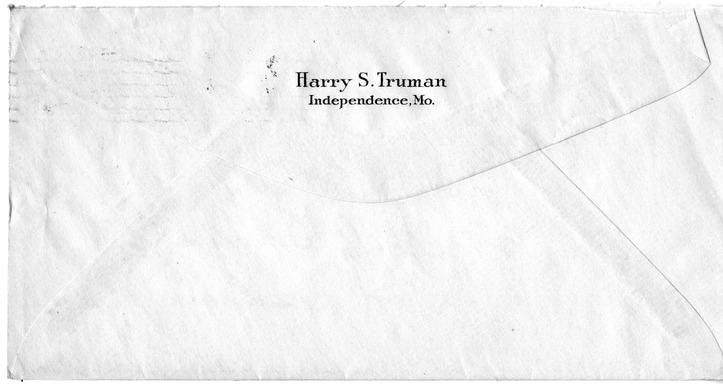 Letter from Harry S. Truman to Bess W. Truman
