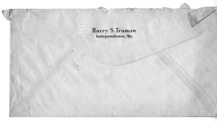 Letter from Harry S. Truman to Bess W. Truman