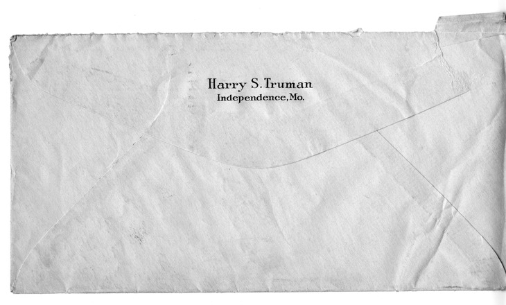 Letter from Harry S. Truman to Bess W. Truman
