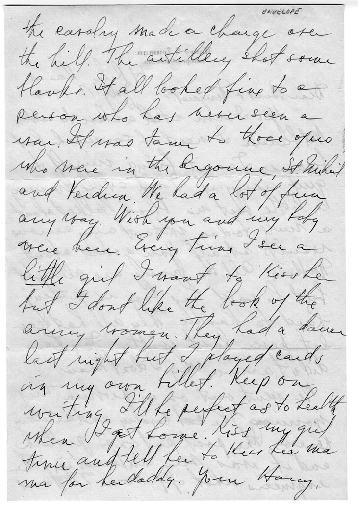 Letter from Harry S. Truman to Bess W. Truman