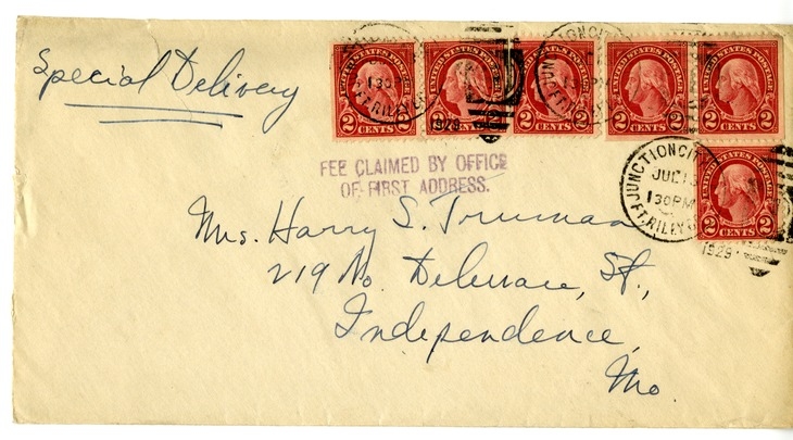 Letter from Harry S. Truman to Bess W. Truman