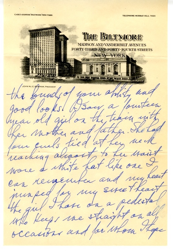 Letter from Harry S. Truman to Bess W. Truman