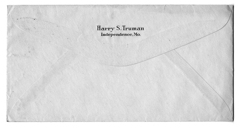 Letter from Harry S. Truman to Bess W. Truman