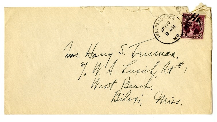 Letter from Harry S. Truman to Bess W. Truman
