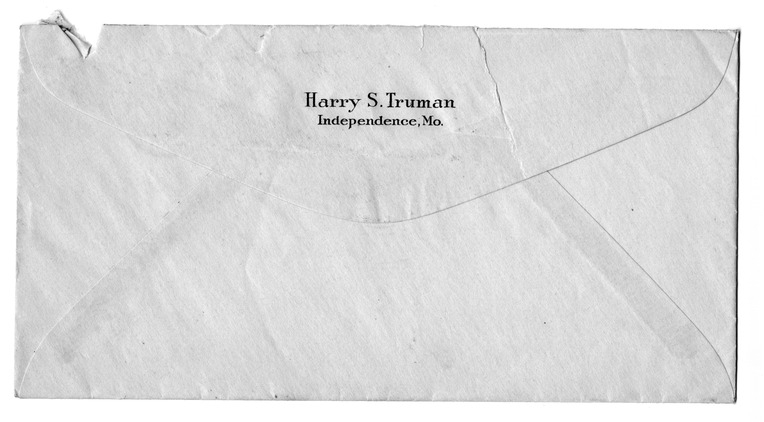 Letter from Harry S. Truman to Bess W. Truman