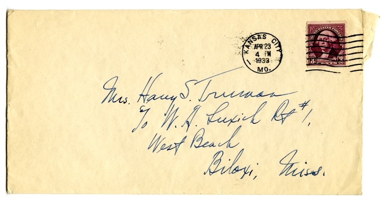 Letter from Harry S. Truman to Bess W. Truman