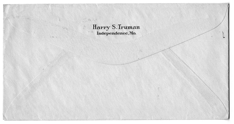 Letter from Harry S. Truman to Bess W. Truman