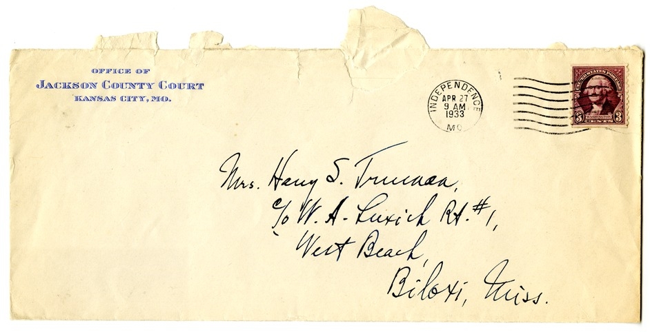 Letter from Harry S. Truman to Bess W. Truman