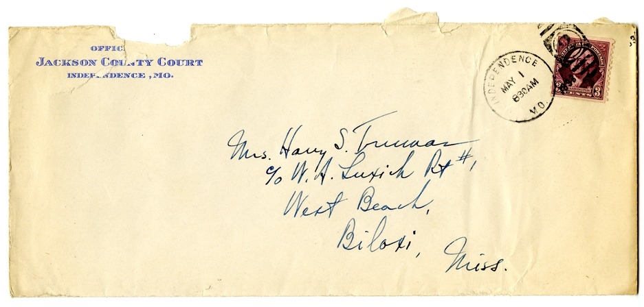 Letter from Harry S. Truman to Bess W. Truman