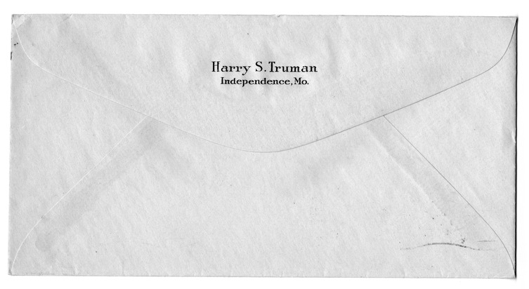 Letter from Harry S. Truman to Bess W. Truman