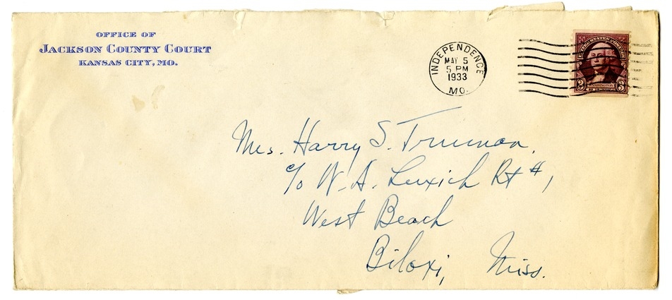 Letter from Harry S. Truman to Bess W. Truman