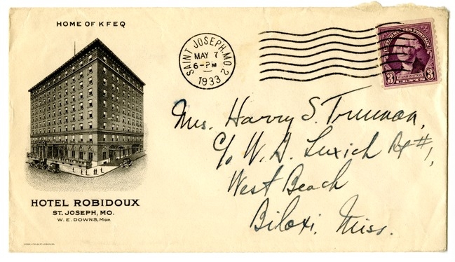 Letter from Harry S. Truman to Bess W. Truman