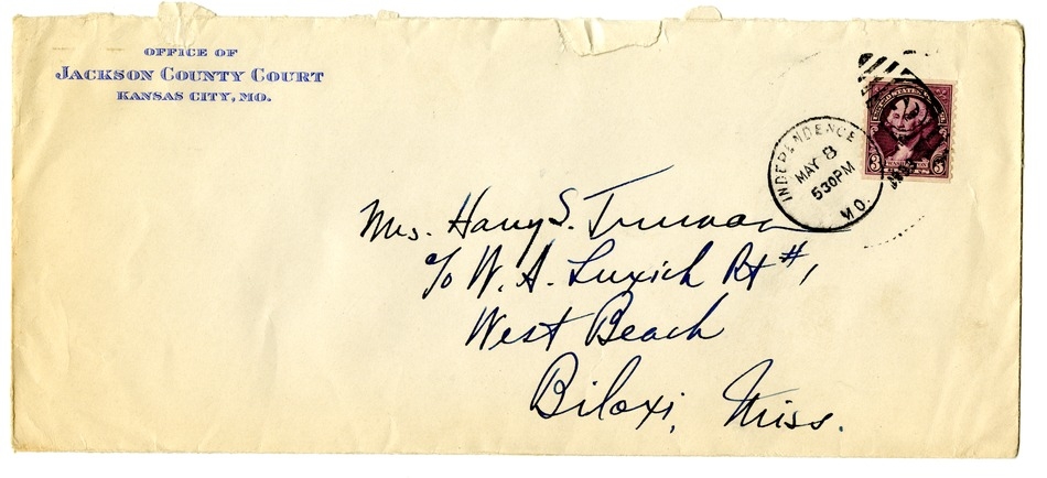 Letter from Harry S. Truman to Bess W. Truman