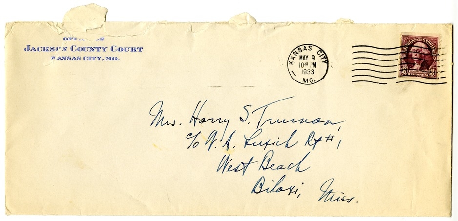 Letter from Harry S. Truman to Bess W. Truman