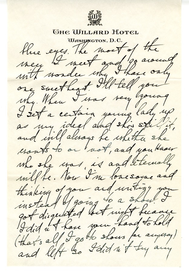 Letter from Harry S. Truman to Bess W. Truman