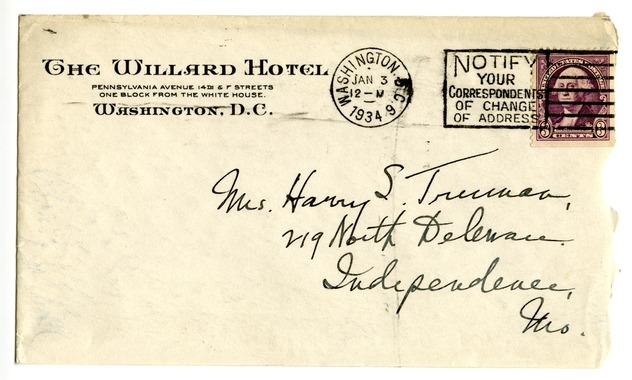 Letter from Harry S. Truman to Bess W. Truman