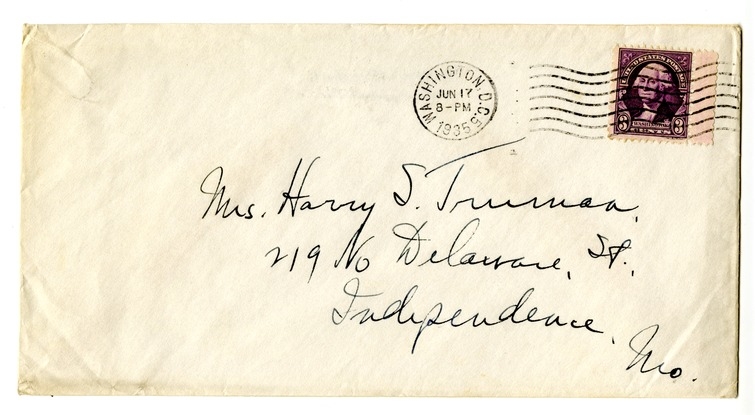 Letter from Harry S. Truman to Bess W. Truman