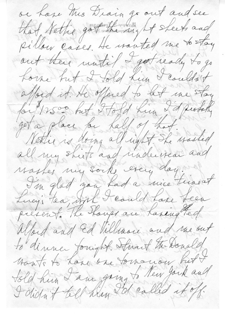 Letter from Harry S. Truman to Bess W. Truman
