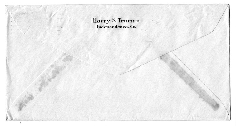 Letter from Harry S. Truman to Bess W. Truman
