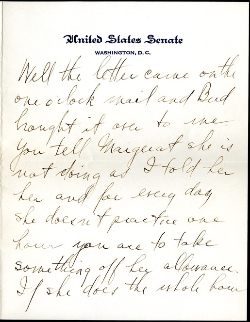 Letter from Harry S. Truman to Bess W. Truman