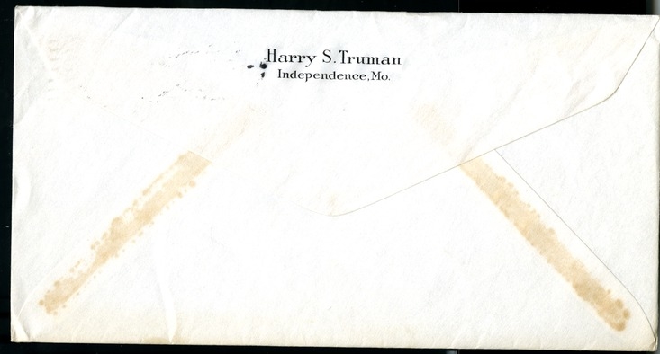 Letter from Harry S. Truman to Bess W. Truman