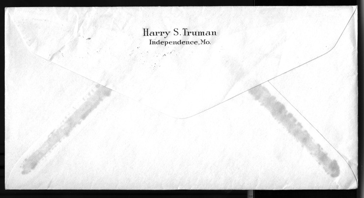 Letter from Harry S. Truman to Bess W. Truman