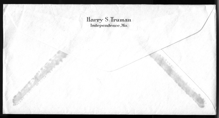 Letter from Harry S. Truman to Bess W. Truman