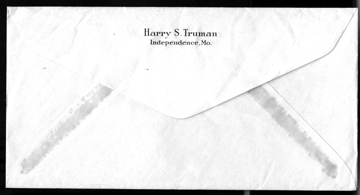 Letter from Harry S. Truman to Bess W. Truman