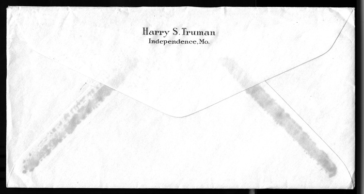 Letter from Harry S. Truman to Bess W. Truman