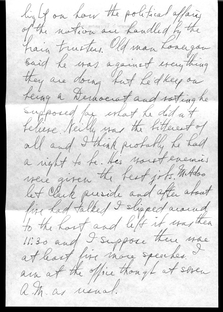 Letter from Harry S. Truman to Bess W. Truman