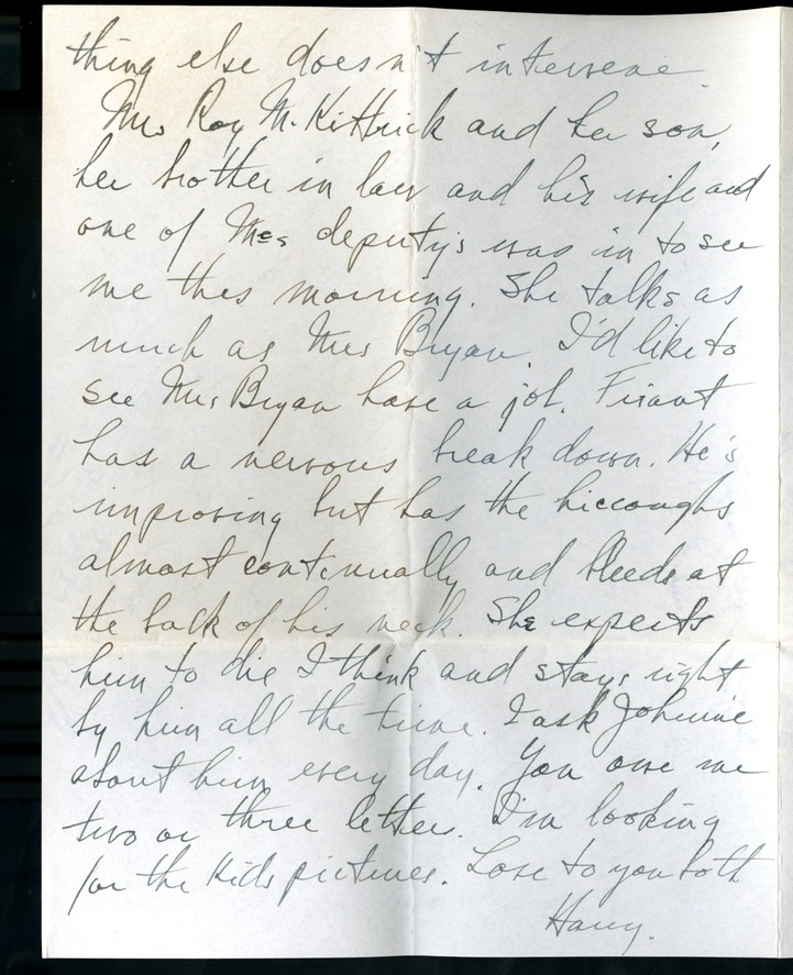 Letter from Harry S. Truman to Bess W. Truman