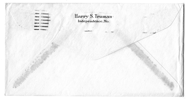 Letter from Harry S. Truman to Bess W. Truman