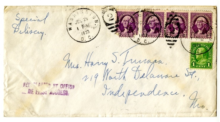 Letter from Harry S. Truman to Bess W. Truman