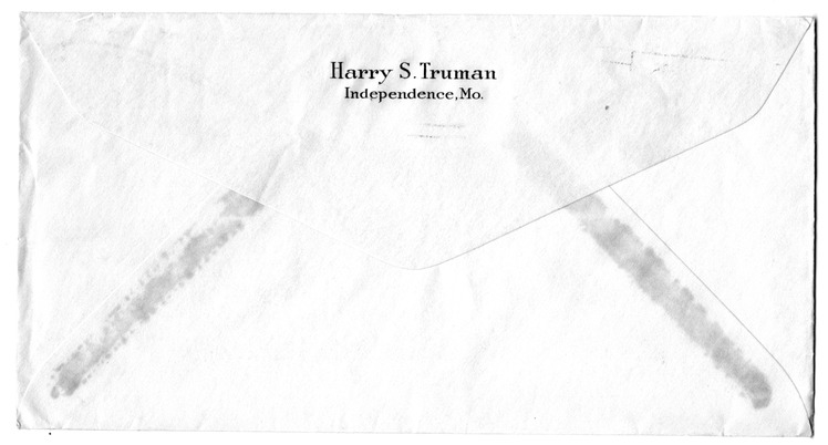 Letter from Harry S. Truman to Bess W. Truman