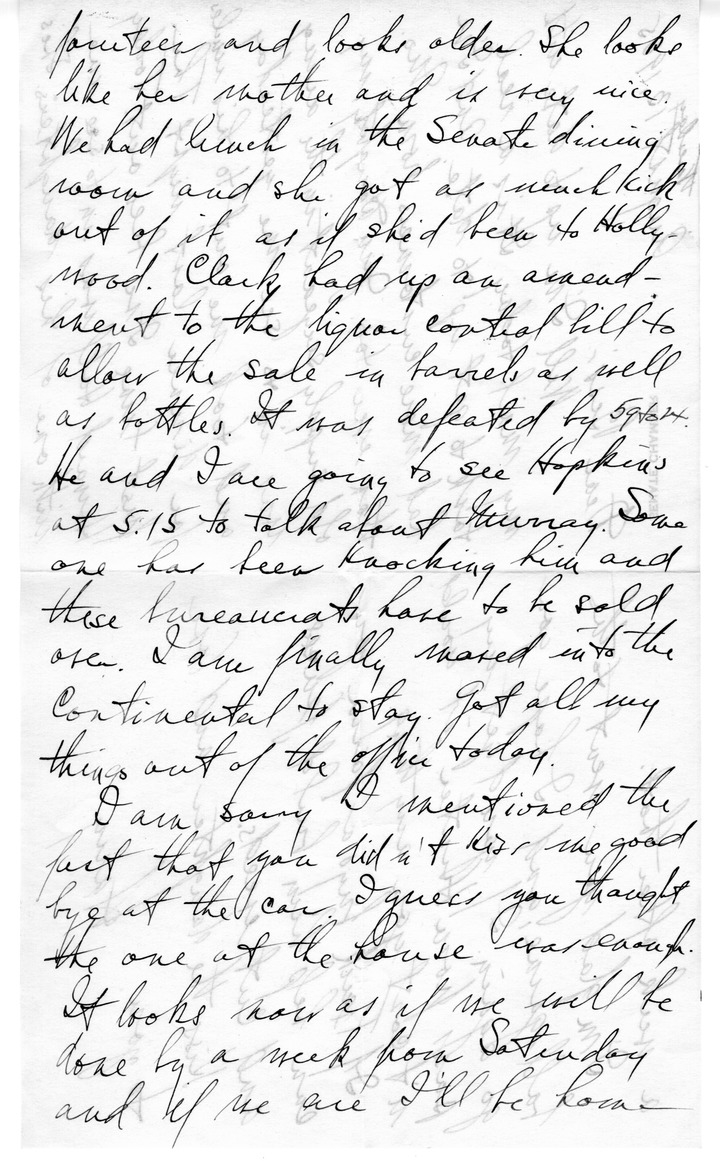 Letter from Harry S. Truman to Bess W. Truman