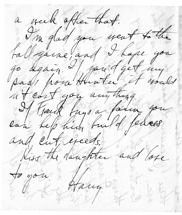 Letter from Harry S. Truman to Bess W. Truman
