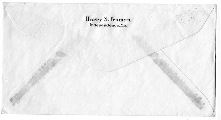 Letter from Harry S. Truman to Bess W. Truman