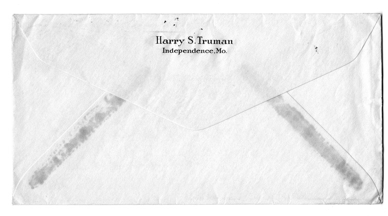 Letter from Harry S. Truman to Bess W. Truman