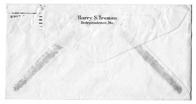 Letter from Harry S. Truman to Bess W. Truman