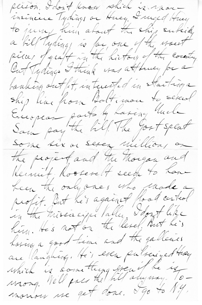 Letter from Harry S. Truman to Bess W. Truman