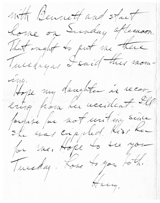 Letter from Harry S. Truman to Bess W. Truman