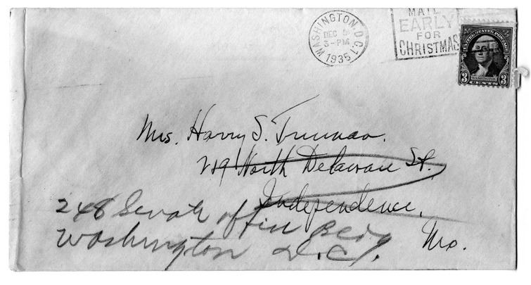 Letter from Harry S. Truman to Bess W. Truman