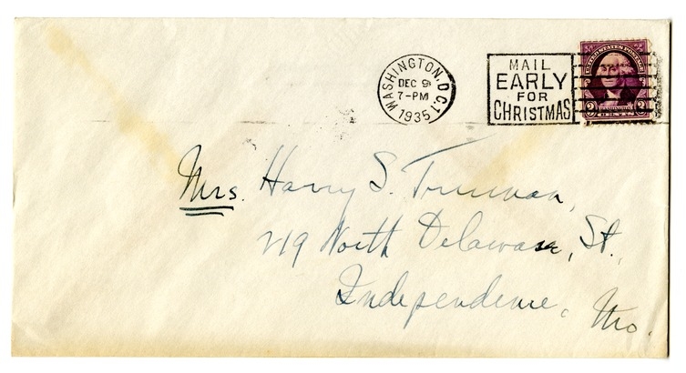 Letter from Harry S. Truman to Bess W. Truman