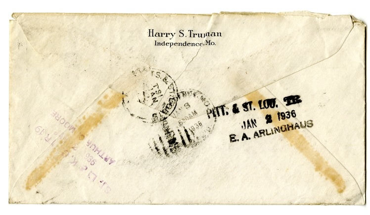 Letter from Harry S. Truman to Bess W. Truman